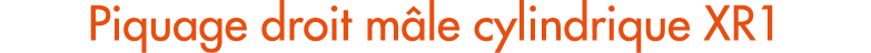 Piquage droit m le cylindrique XR1